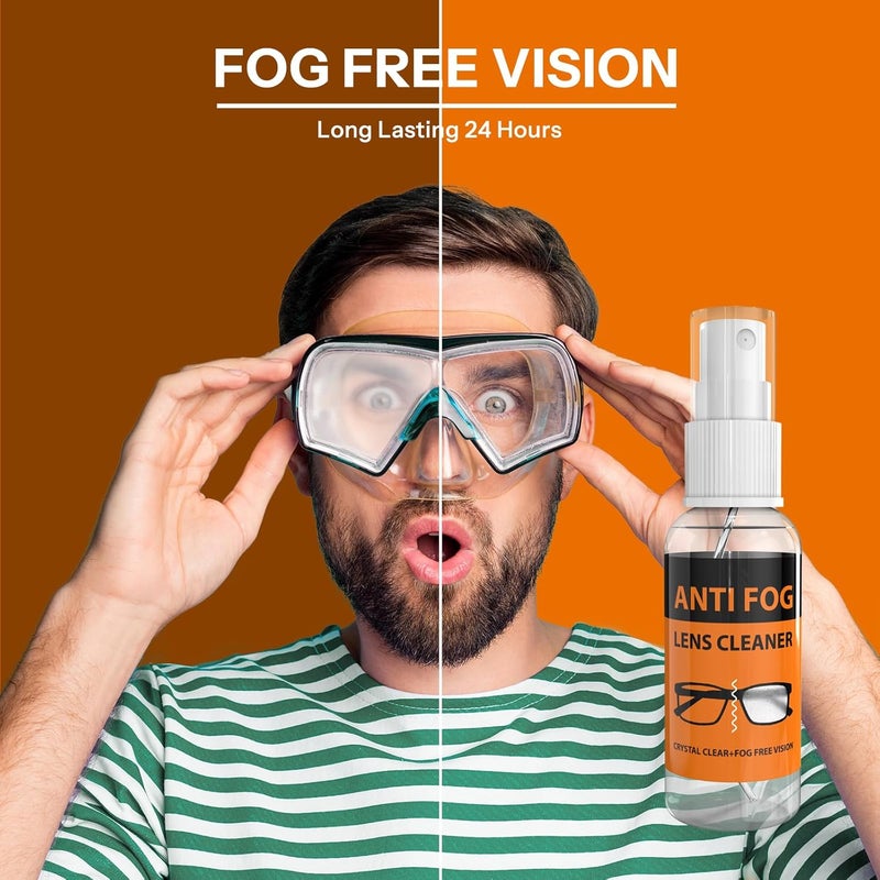 MAXSURE Glasses Cleaner Kit,Eyeglass Repair Kit- Eyeglass Cleaner |24H Anti Fog Lens Cleaner Spray| Microfiber Cleaning Cloth|3 in 1 Screwdriver| 6 Silicone Eyeglass Nose Pads with Screws| 2 Glasses Ear Grip - Image 5